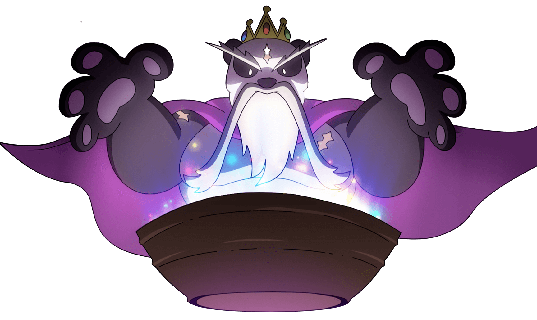 Pink dragon character with children